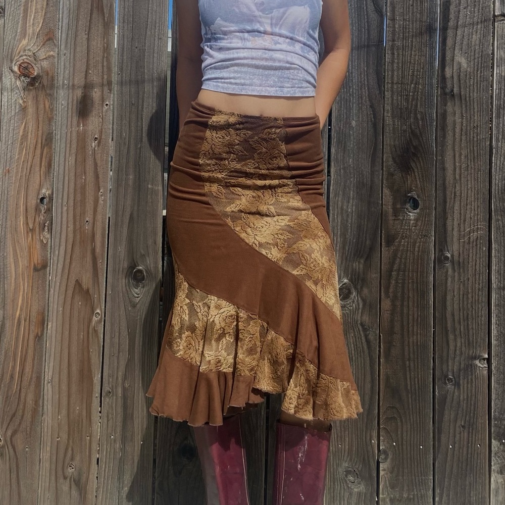 Fairy core vintage midi skirt